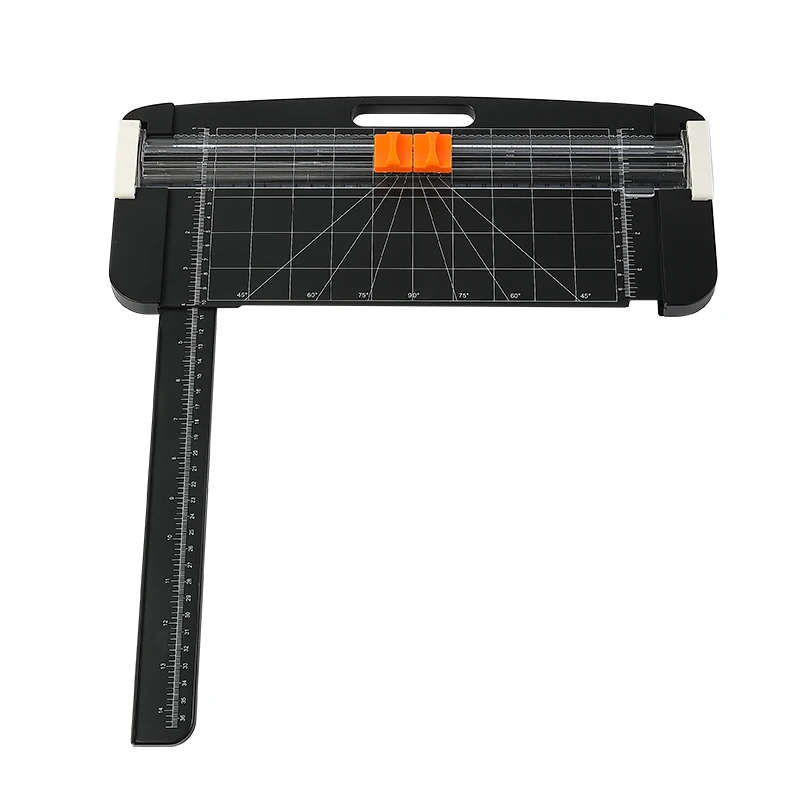 desktop manual plastic A4 size paper cutter trimmer with pull out ruler