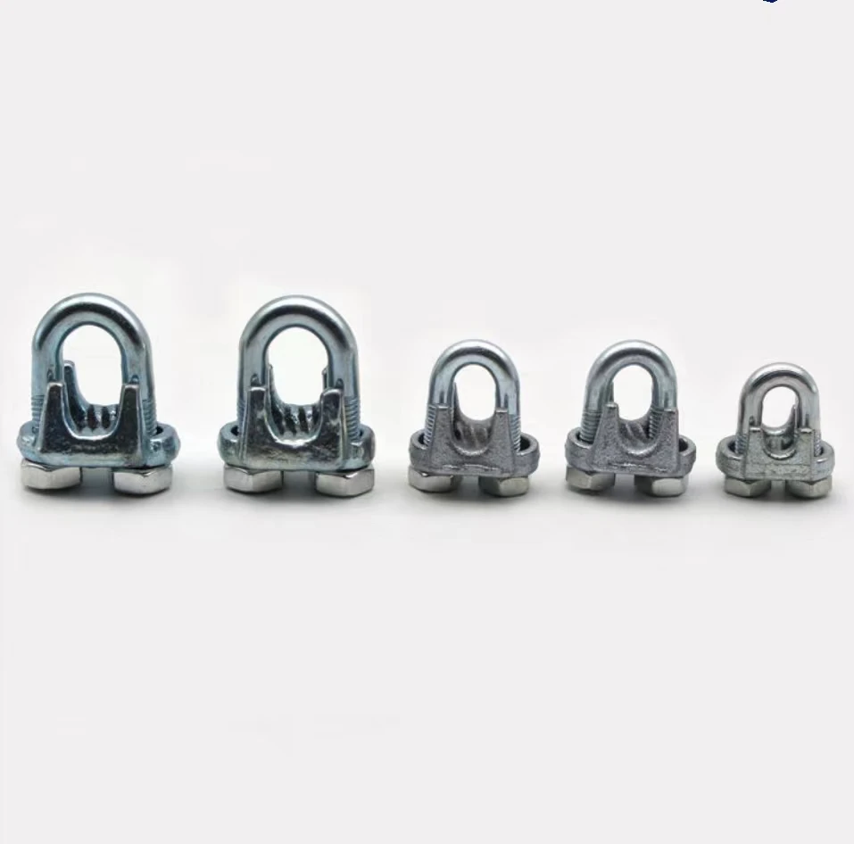 Carbon Steel Zinc Plated US type drop forged wire rope clips malleable Wire Rope Clamps