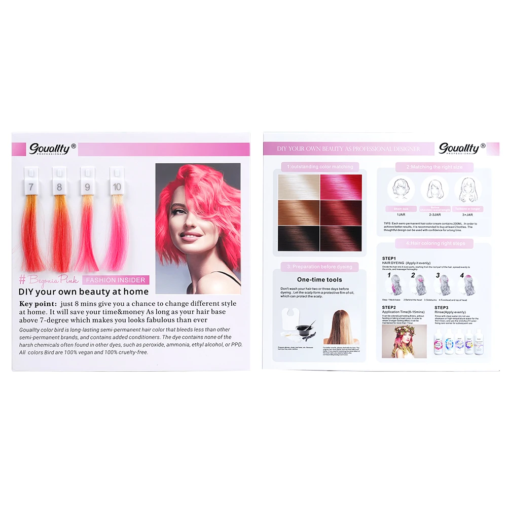 Колючая бегания розовая Полуперманентная краска для волос