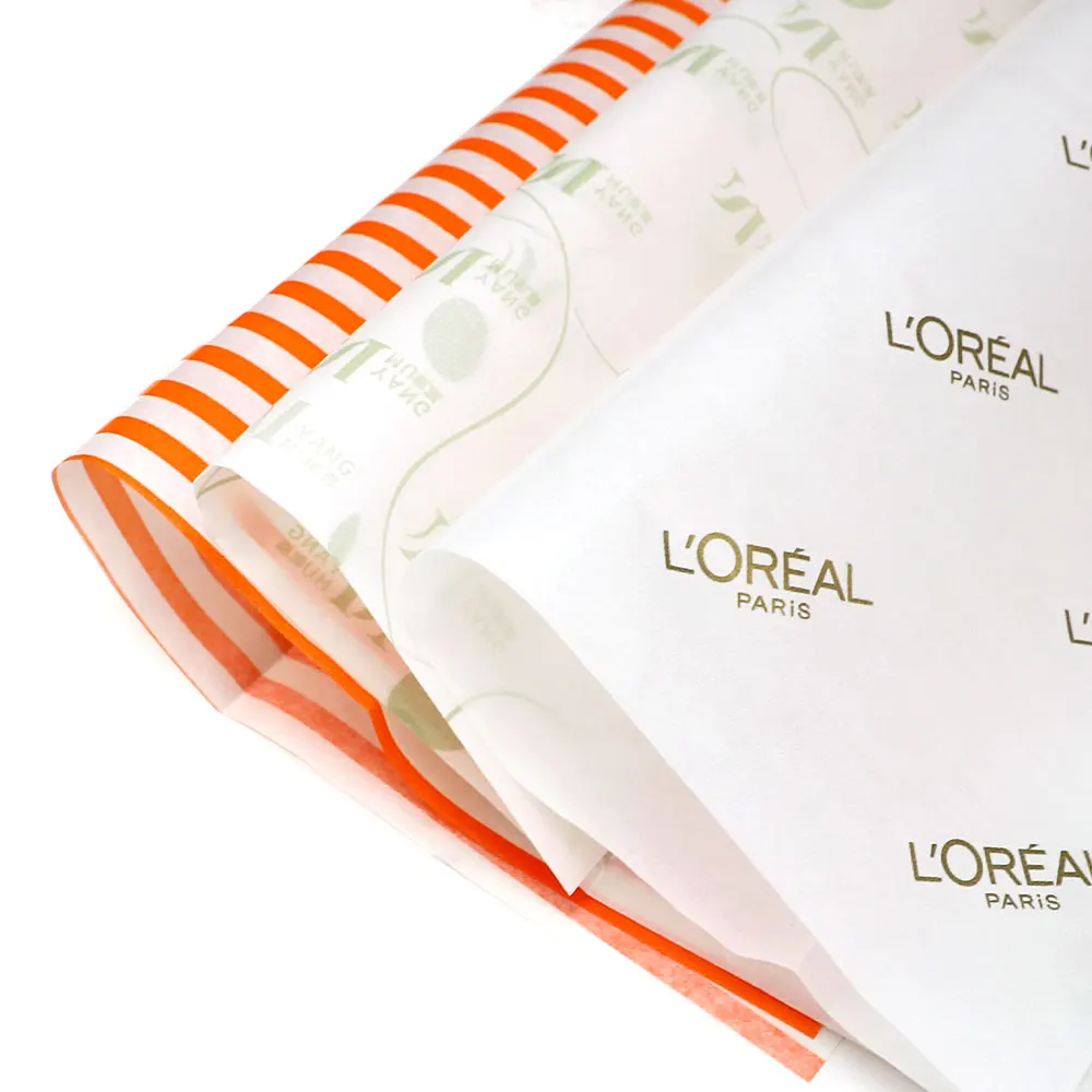 Gift Paper Wrapping Packaging Glossy Gold Stripe Printed Tissue Paper With Cheap Price