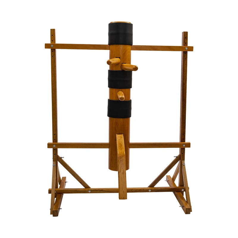 Wholesale selling custom kung fu wing chun 1.60M-1.8M burlywood frame style wooden dummy