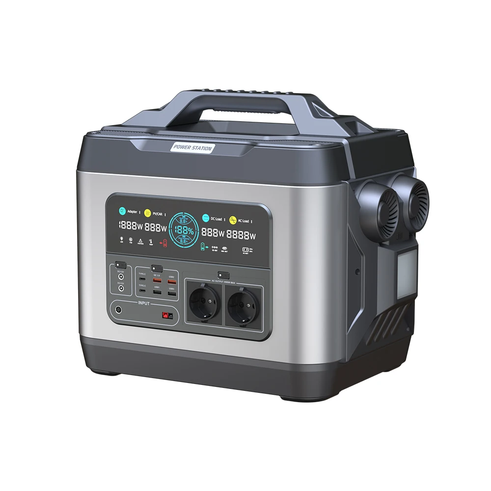 3000W Outdoor Medical Emergency Power Supply 110V 220V Portable LiFePO4 Power Station Multi-Function Solar Energy Storage System