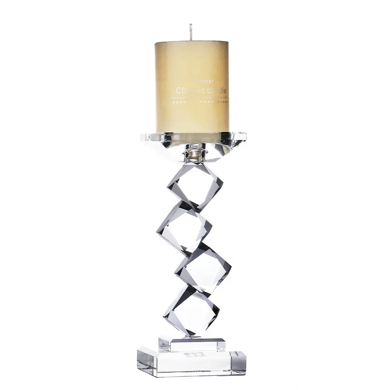 Высококачественный Хрустальный подсвечник k5 в форме столба, Хрустальный подсвечник для свадебного декора