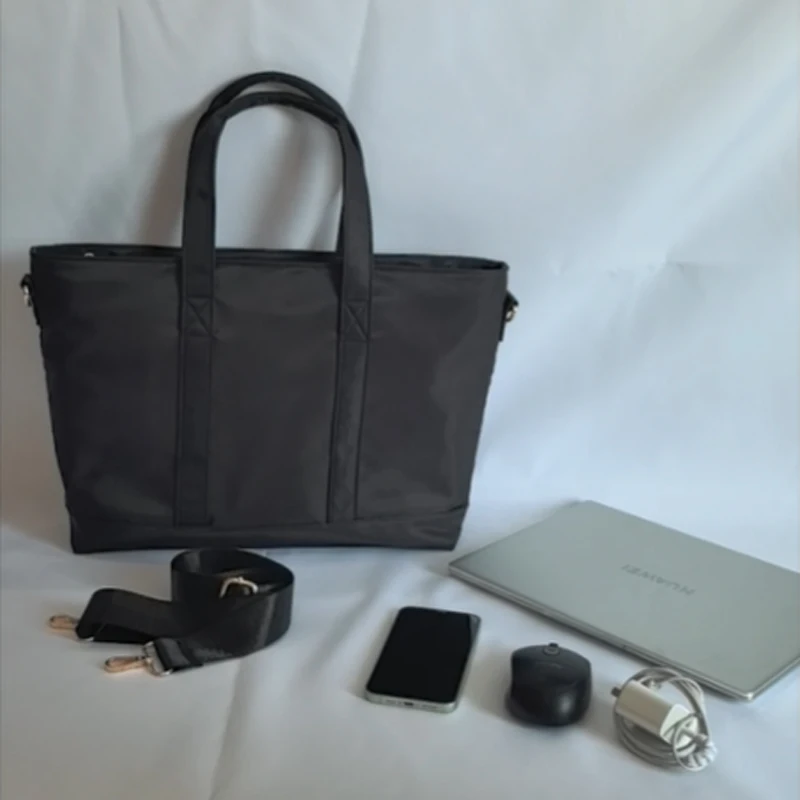 Keymay Custom Travel Work Portable Waterproof Nylon Notebook Bag With Pocket Compartment Tote bag Shoulder Men Women Laptop Bag