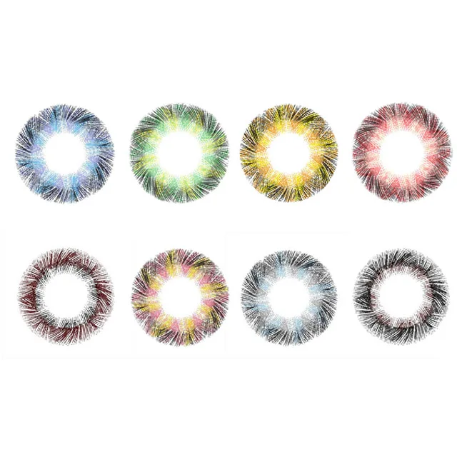 
Beauty Coner 2pcs/pair Lemon Grass Series Cosmetic Soft Eye Contact Lens Yearly Use eyes Colored Contact Lenses 