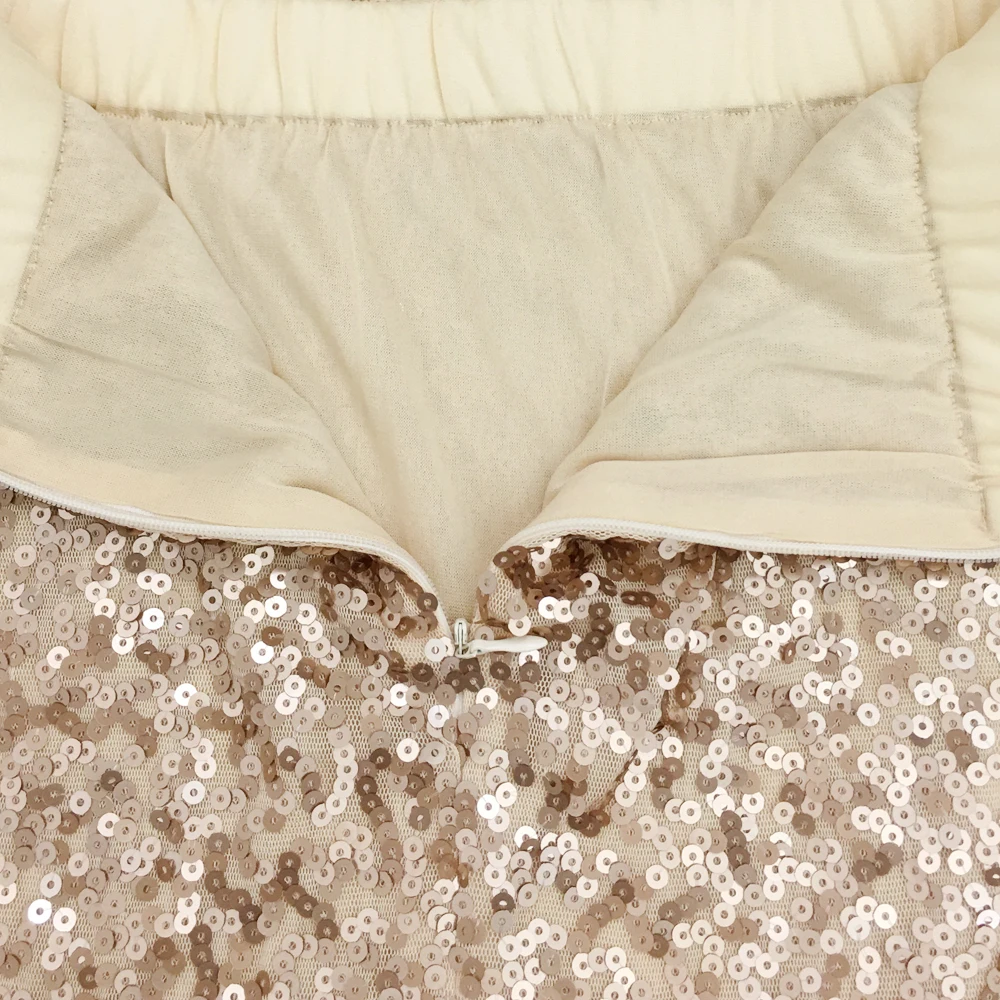 Women Girls Shiny Sequined Mini Skirt for Events Holiday Parties