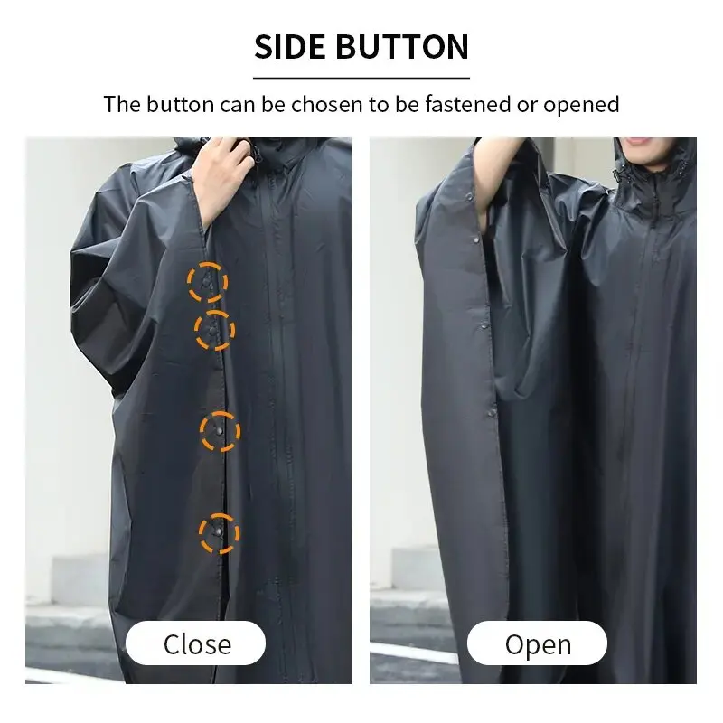 Fashion Cloak Raincoat for Adults Hiking Long Outdoor Eco-Friendly Raincoat Waterproof