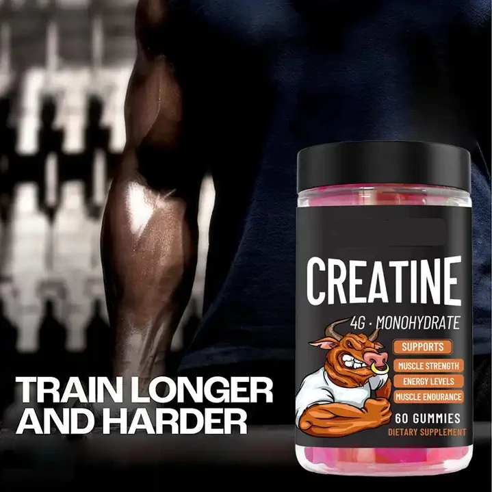 OEM Creatine Monohydrate Gummies Muscle Building beast bites creatine Gummies Boost Energy Pre Workout Gummies Supplement