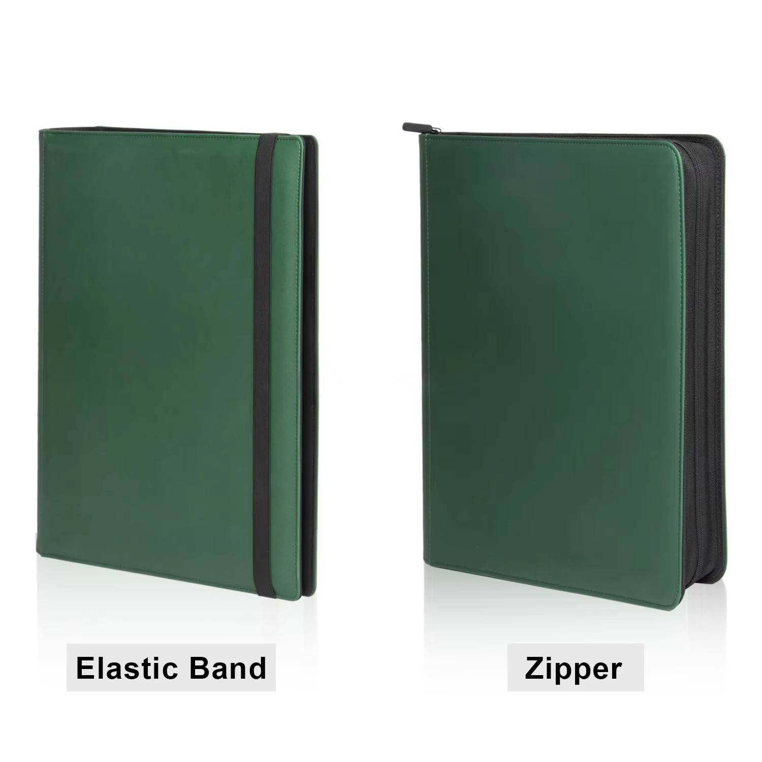 16 Pocket PU Leather Zip Binder Customized Logo Premium Waterproof Protective Folder Album Collectibles Trading Card Game