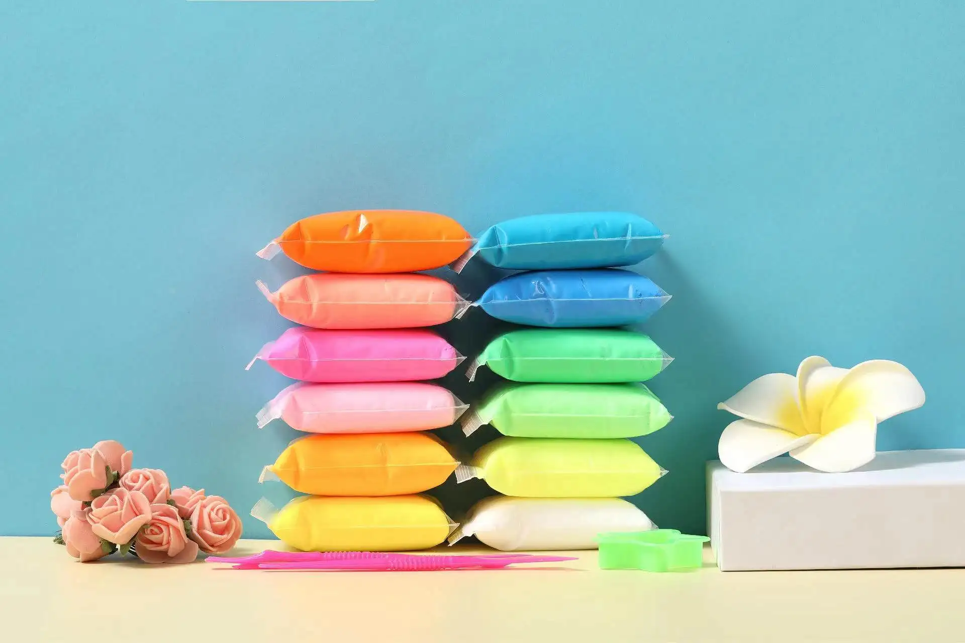 wholesale  diy polymer clay jewelry making soft ultra light clay  therapy putty  silver clay