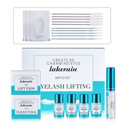 Lakerain Perm Eyelash Set Cold Perm Eyelash Protein Simple Perm 10 Piece Set