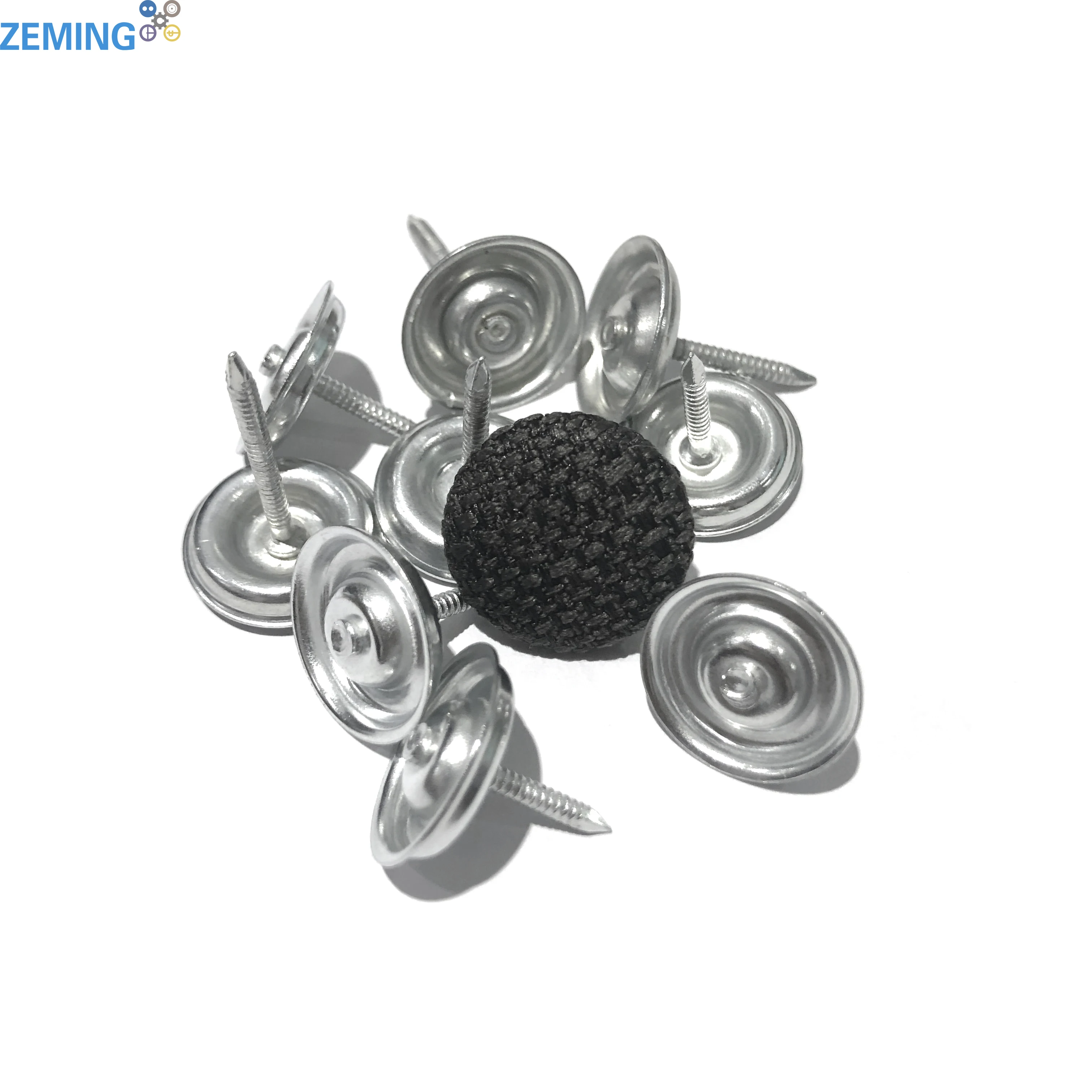 Hot Sale Aluminium Shell Nail Back Button Fabric Covered Buttons For Furniture