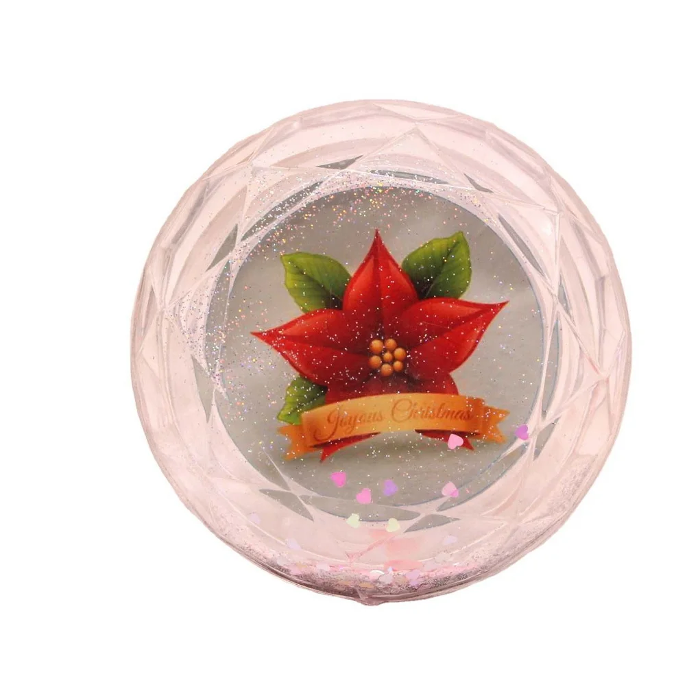 Custom Diamond Shape Snow Globe Empty DIY Snow Globe Photo Frame Photo Snow Globe