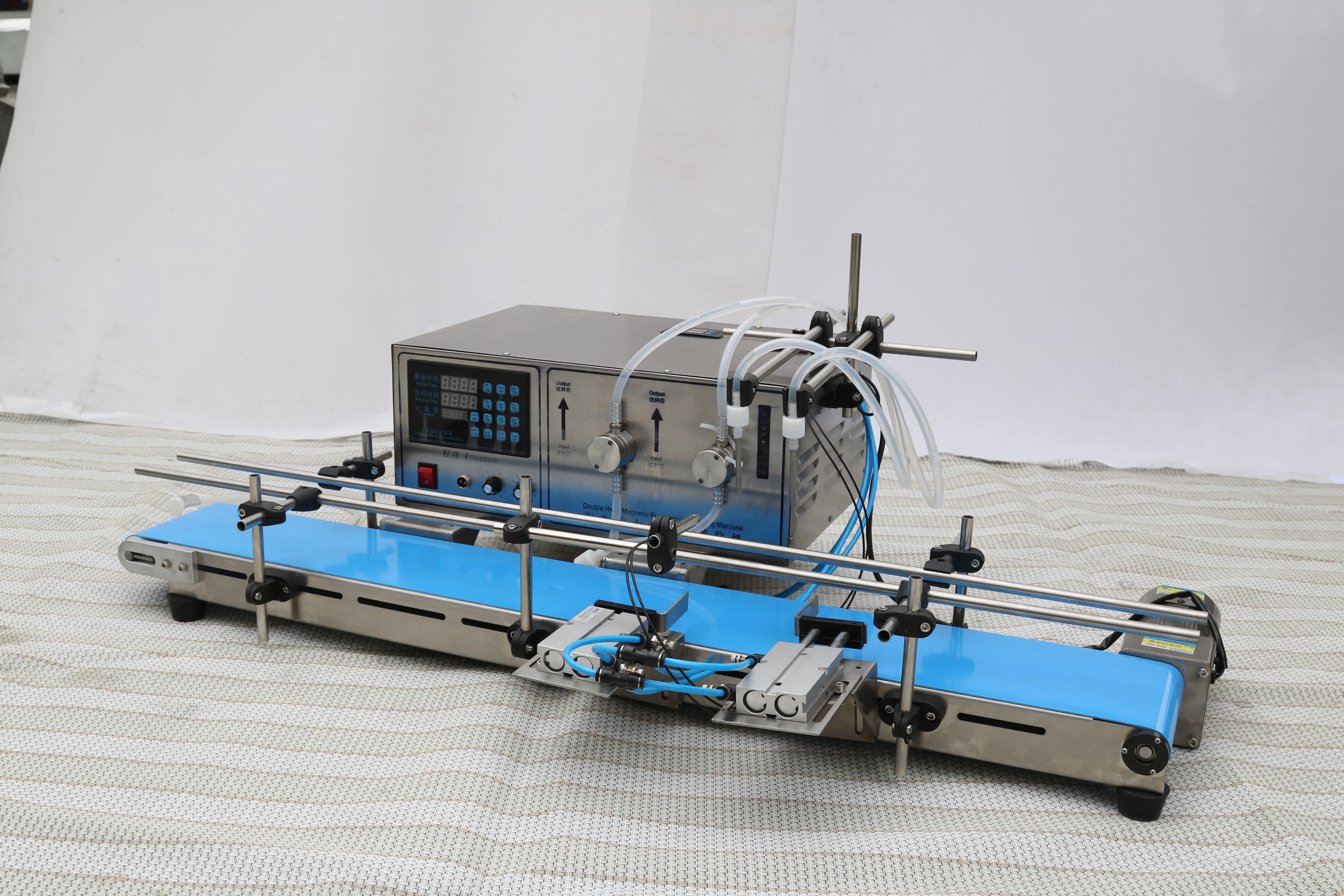 DOVOLL multi heads Magnetic Pump  Bottle Rotary anti-corrosion acid alkaline Liquid following Filling  Machine Line