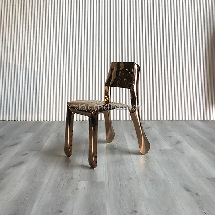 Unique Design Stainless Steel Single Chair Metal Balloon Backrest Lounge Chair Home Furniture Living Room Decorative Chairs