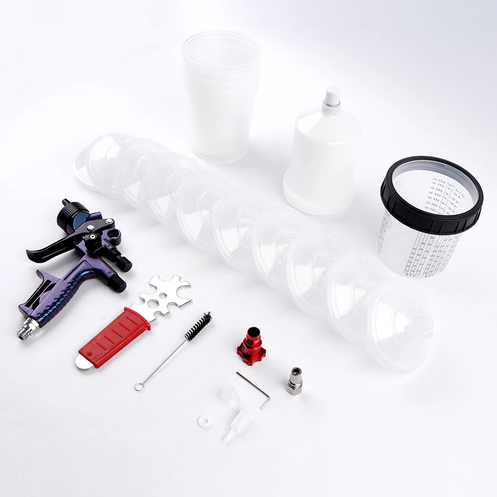 Professional Pneumatic Painting Gun Wholesale,Spray Gun Plastic Mix Cup  HVLP Air Spray Gun Automotive Spraying.