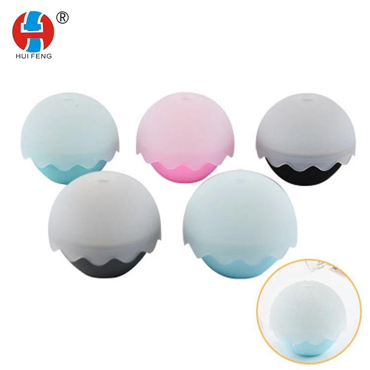 Low temperature resistant, convenient, easy to clean, silicone round ice hockey with cover, whiskey ice block mold