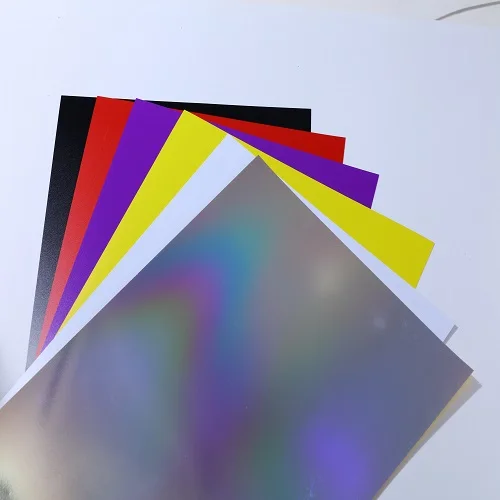 New Design Factory supply High Quality PVC hololam holographic sheet Gold Brushed for Gift Cards Loyalty cards
