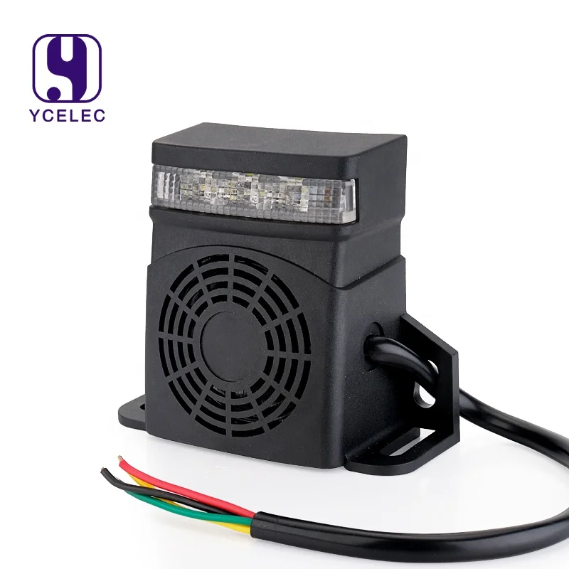 107dB 9V-80V backup alarm with led light for all vehicles