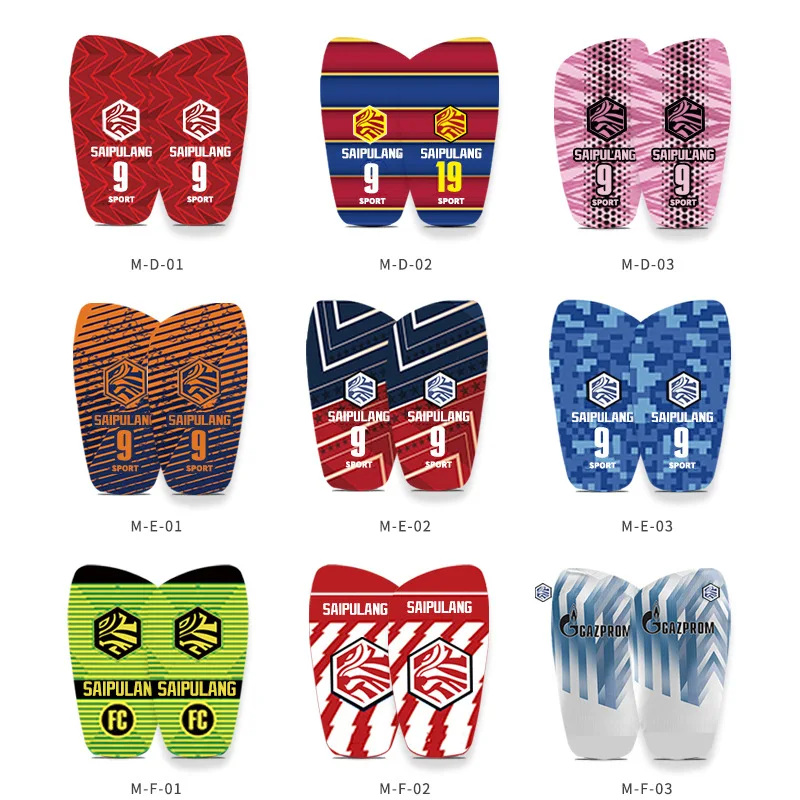 OEM ODM Custom Logo Sublimation Printing Soccer Football Shin Pads
