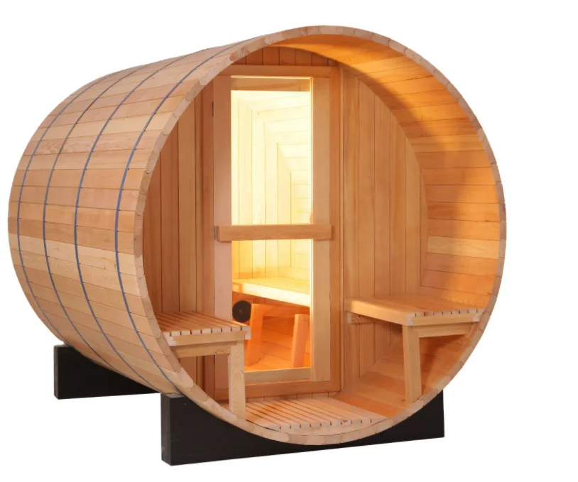 Best quality garden wooden cabin 6 person outdoor barrel sauna