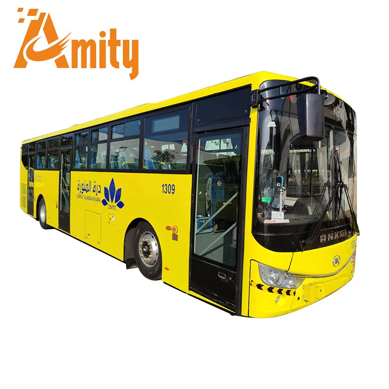 Hot Sell Luxury City Bus Chongqing Amity Cheap Price Yellow Color Transmission City School Bus Left Hand Drive Bus for Sale