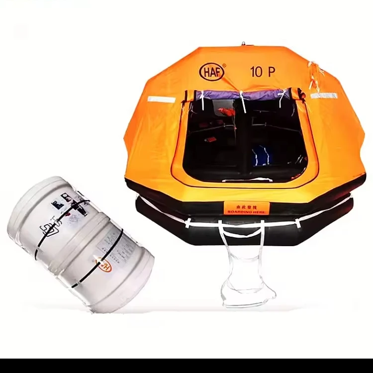 marine life raft 4 person life raft ISO965 yacht liferaft Throw-over type inflatable life raft