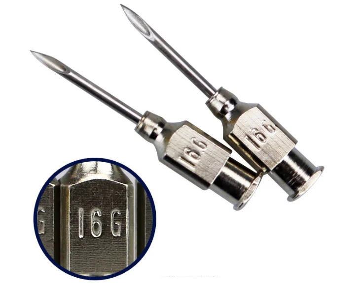 High-Quality Stainless-Steel Injector Needles Poultry Animal Veterinary Metal Livestock Vaccination Syringes Needles