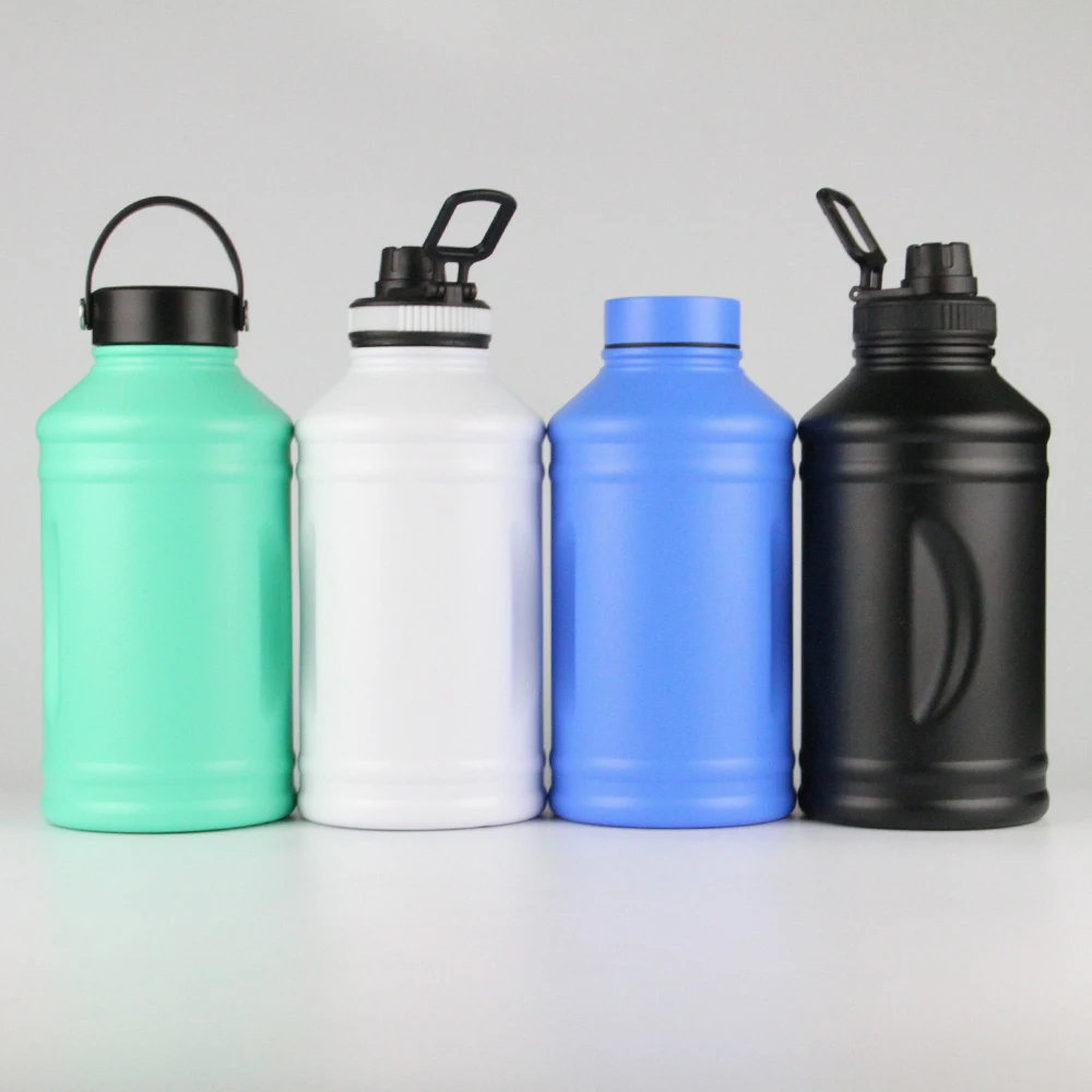 2.2L Single Wall Stainless Steel 304 Sport Drinking Water Bottles with Handle