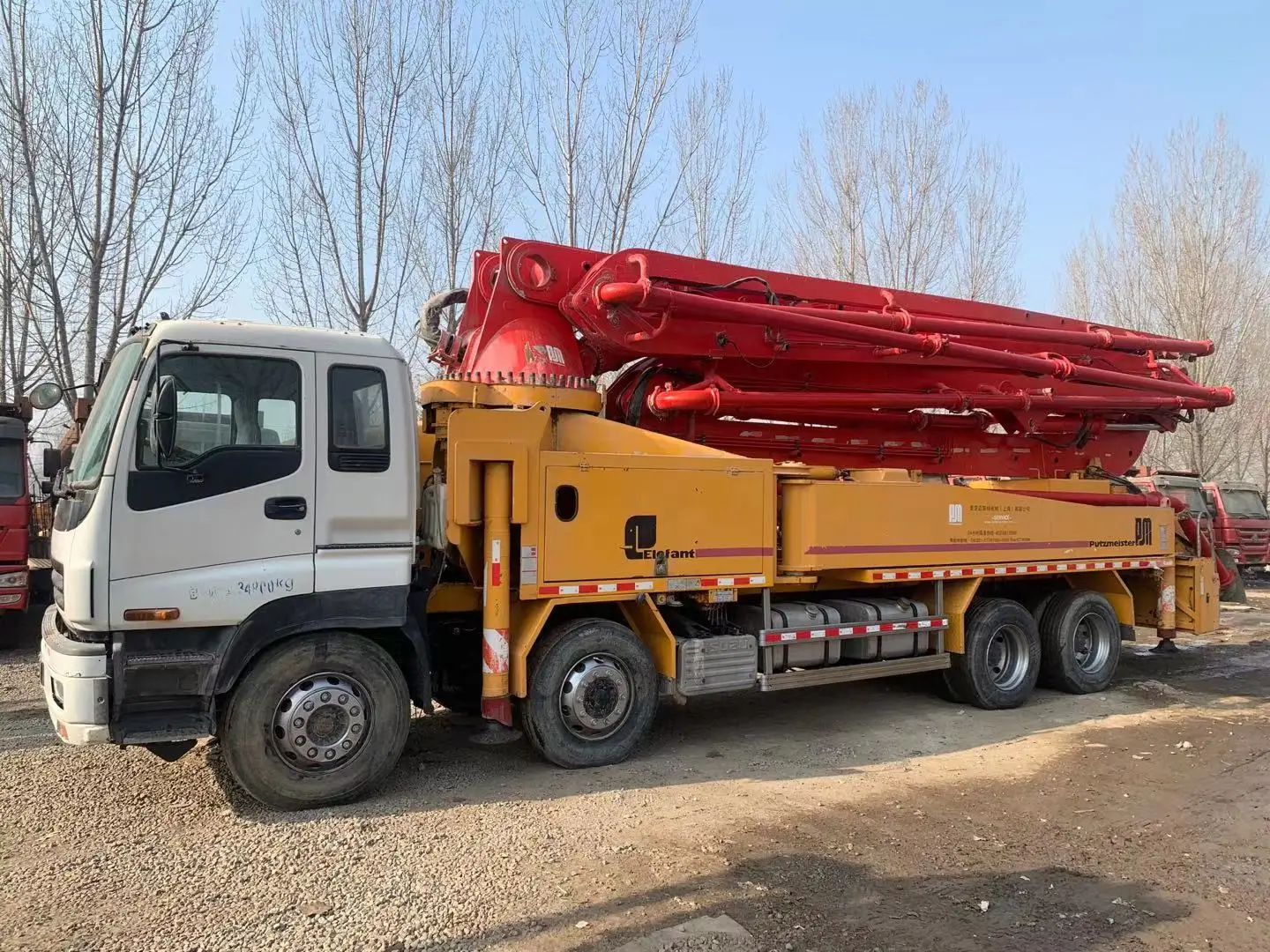 Used ISUZU Chassis Truck Putzmeister 42M Mounted Concrete Pump truck for sale