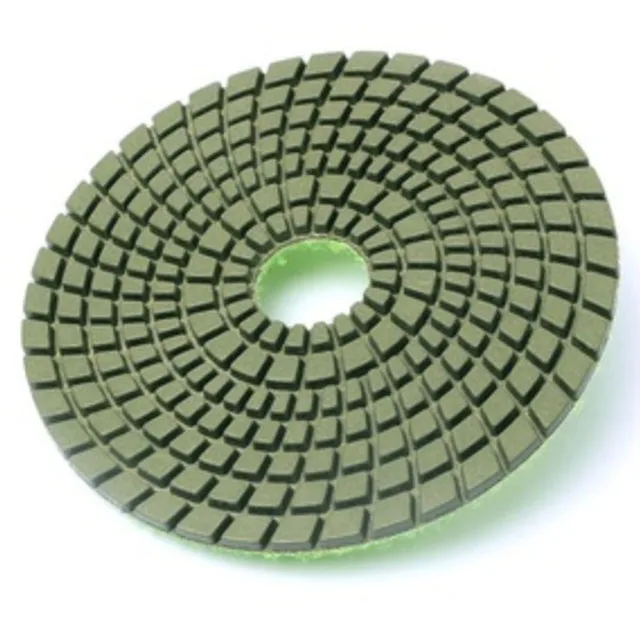 Stone polishing tool wet resin buffing sanding pad flexible diamond disc with hook and loop back