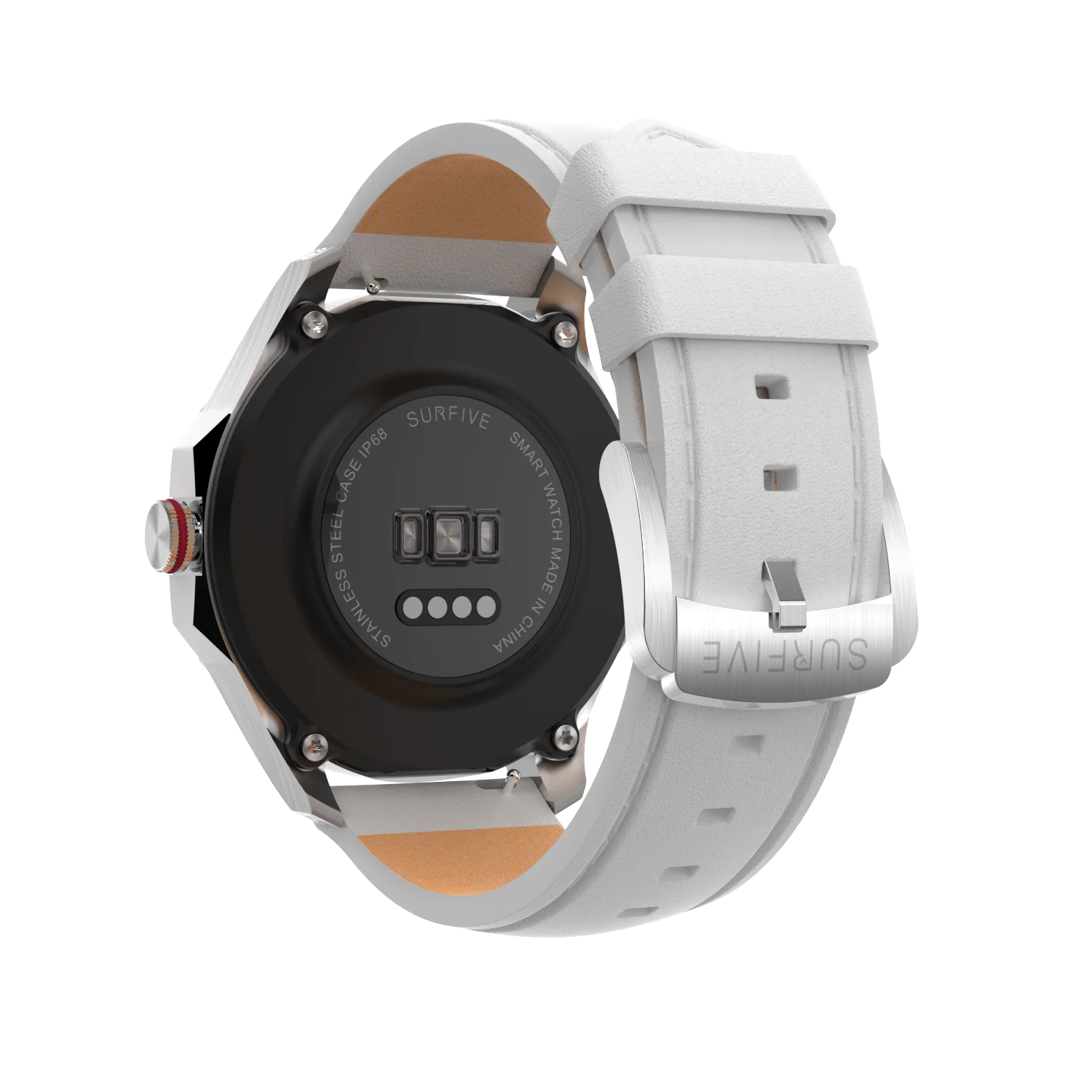 2021 White BT4.0 touch circle Heart Rate Monitor Health Fitness sports dropshipping Android ios call play smart watch