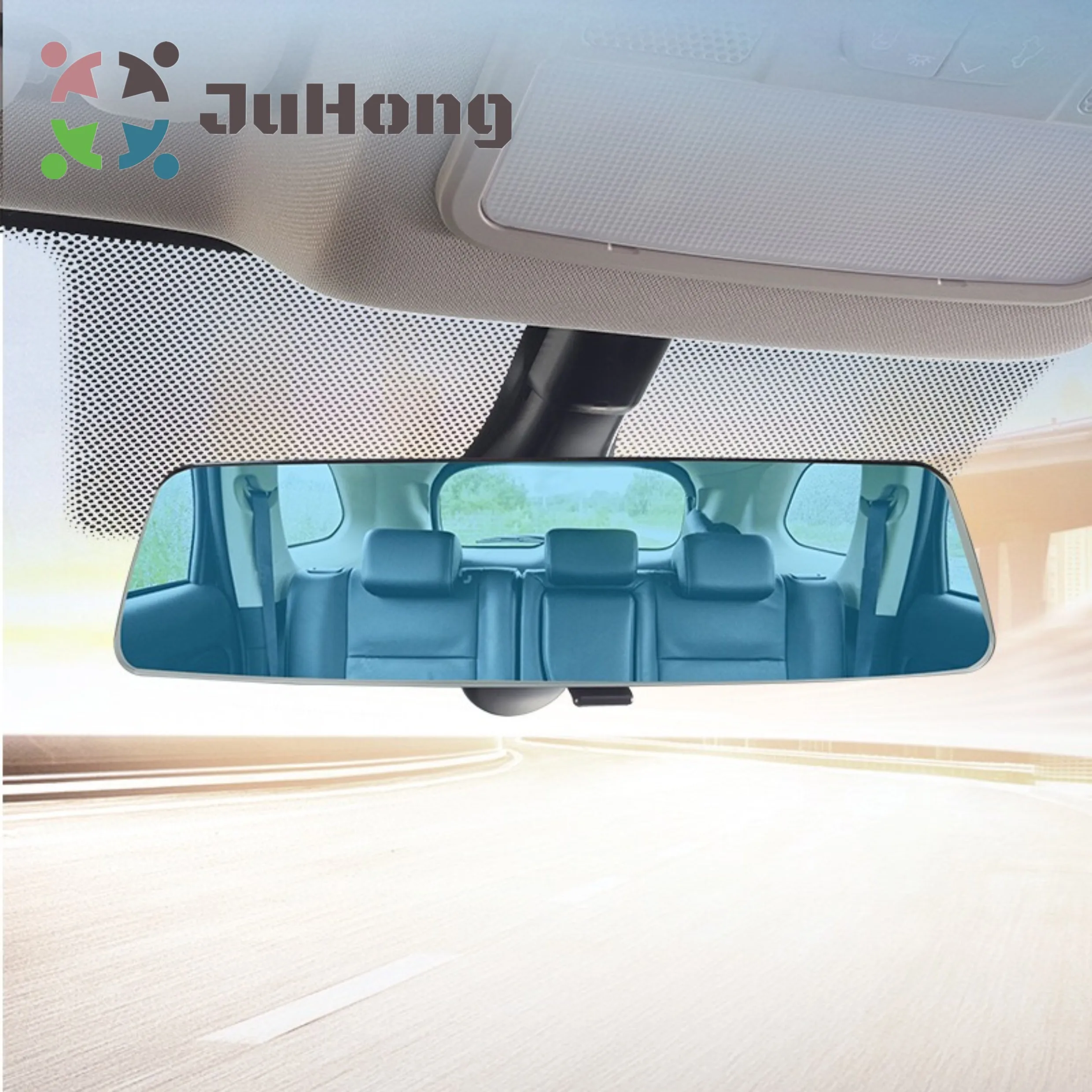 
Titanium Blue Wide Angle Mirror Frameless Rear View Mirror Shatter Proof Easy Installation Clip on Mirror  (62292859556)