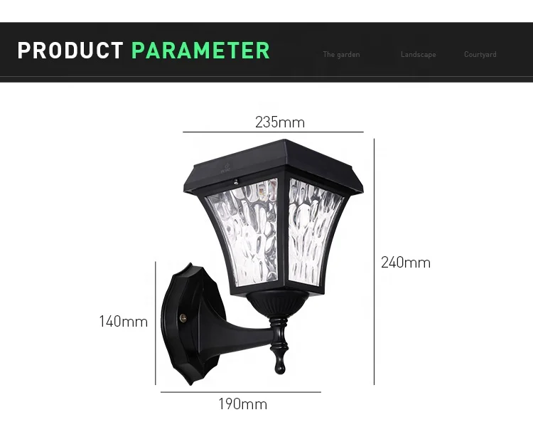 Yunduo Creative Decorative Night Cob Sunlight No Wiring Gate Outside Wall Lamp Solar Garden Light