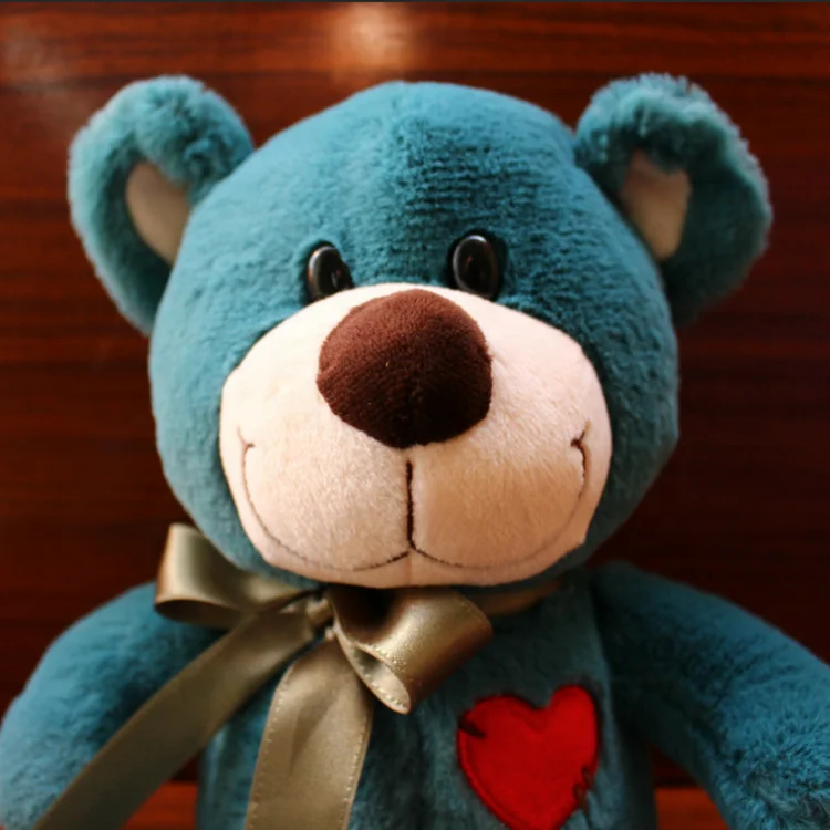 Custom lovely talking toy plush Teddy bear toy Recordable Stuffed animal Blue Talking Teddy Bear toy for kids baby gift