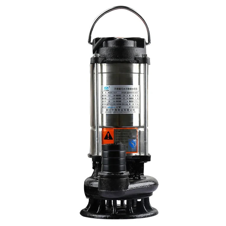 WQD370W Portable Vertical WQD Submersible Sewage Waste Water Pump