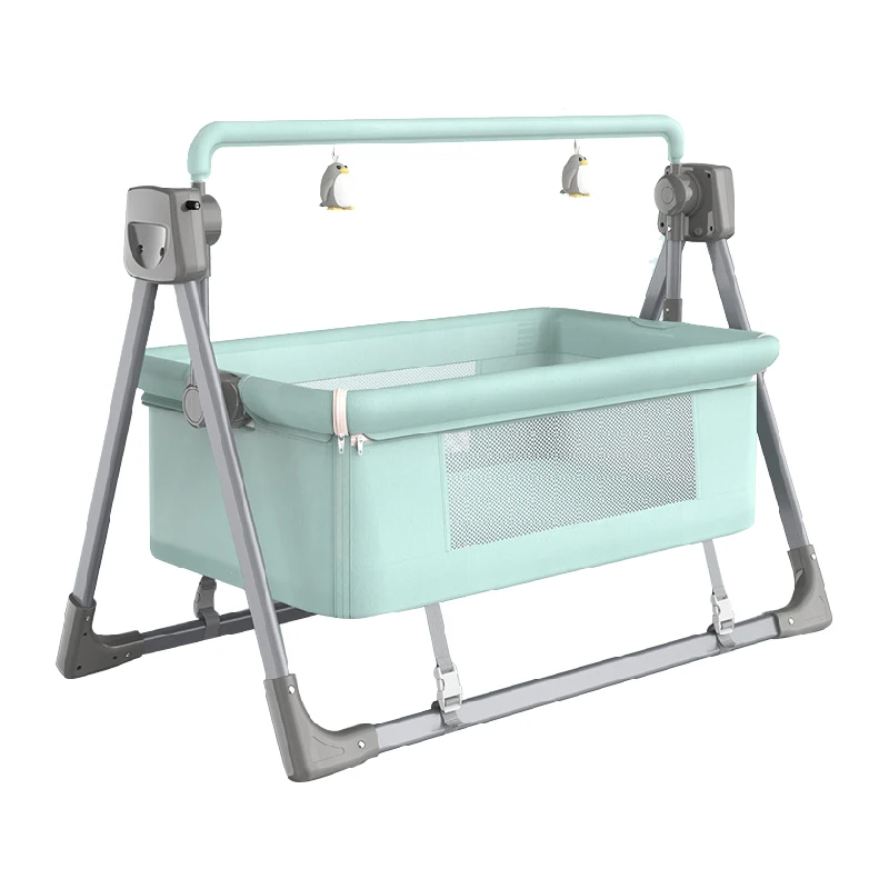 
Customized 0-36 months baby swing crib electric cradle automatic swing baby crib folding bed 