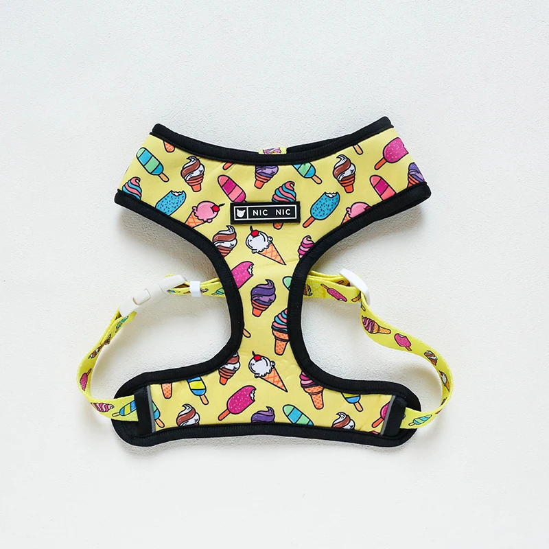 Factory Wholesale Latest Desirable Adjustable Polyester Pet Lovely Dog Harness Leash Set