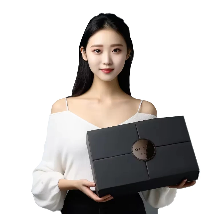 Custom Logo Recyclable Luxury Rigid Wine Magnetic Gift Boxes Double door Paper Box Packaging With EVA Foam Insert