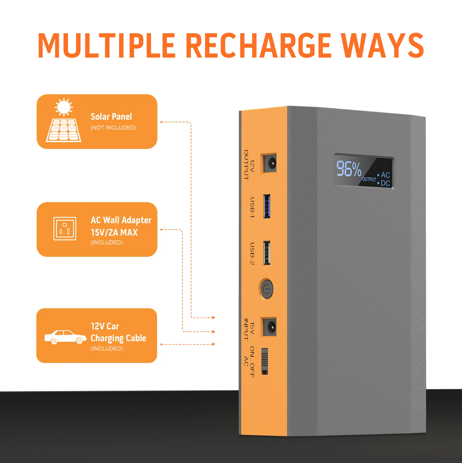 24000mah  power bank 65w ac powerbank external battery charger 24000mah for dell laptop 110v output