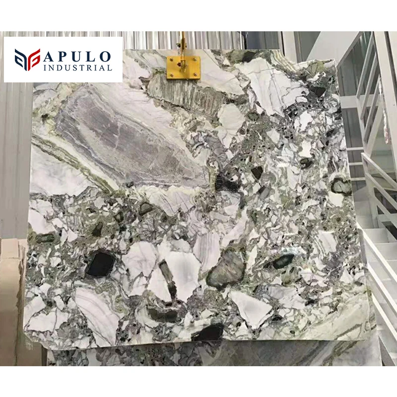 Marble Tiles Table Wall New Arrival Luxury Chinese Ice Cold Emerald Green Modern Villa Polished Calcite 3 Years Ice Jade CN;GUA