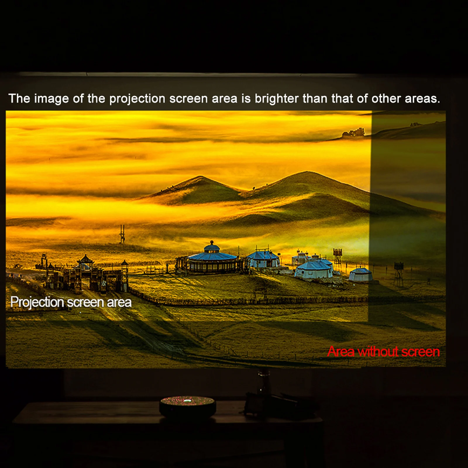 Portable Projector Screen Simple Curtain Anti-Light 60 70 80 100 120 Inches Projection Screens for Home Outdoor