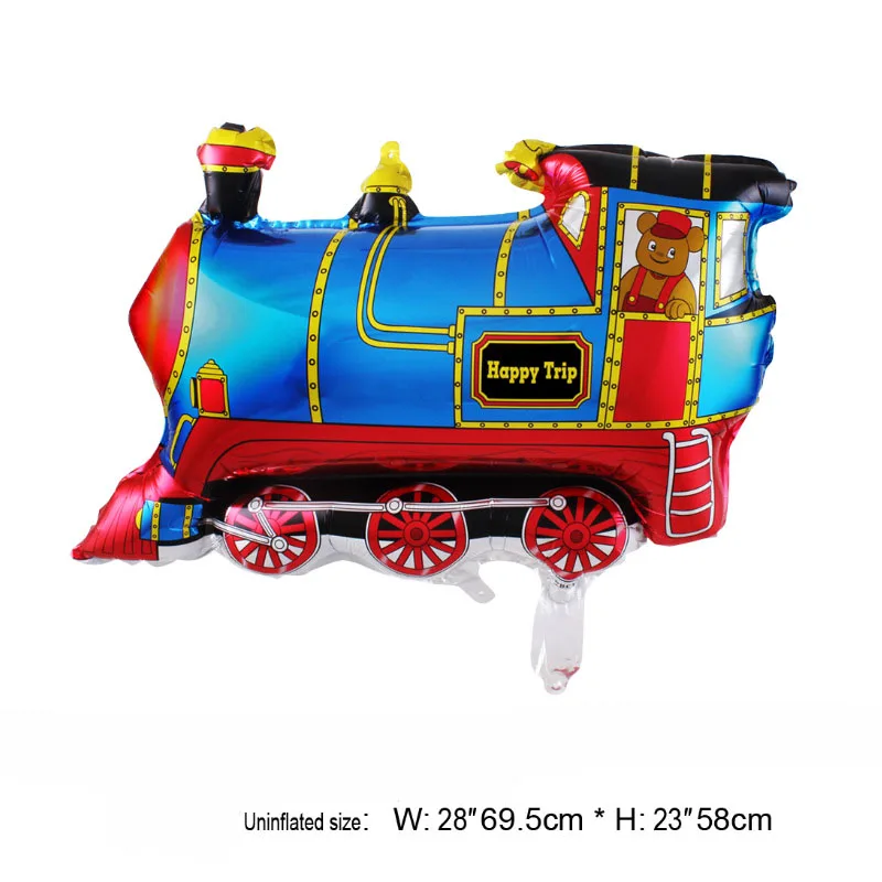 Cheap Holiday Party Activities Decorative Balloon Car Series Train Fire Engine Big Wheel Car Foil Balloons