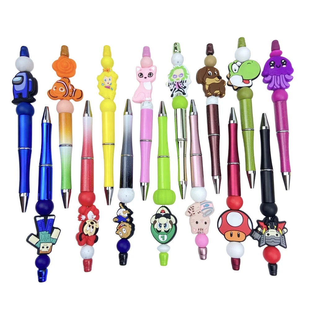 New Arrival BPA Free Focal Bead Silicone Charms Baby Teething Focal Bead for Pen Making Bracelet Keychain