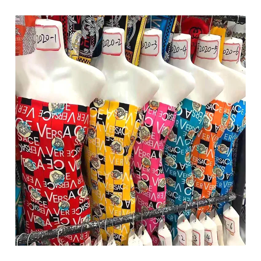 
100Polyester Fabric Four way stretch Textile Hot Sale Brand Logo Print DTY Manufacturer Clothing Custom Printing Fabric Wholesal 