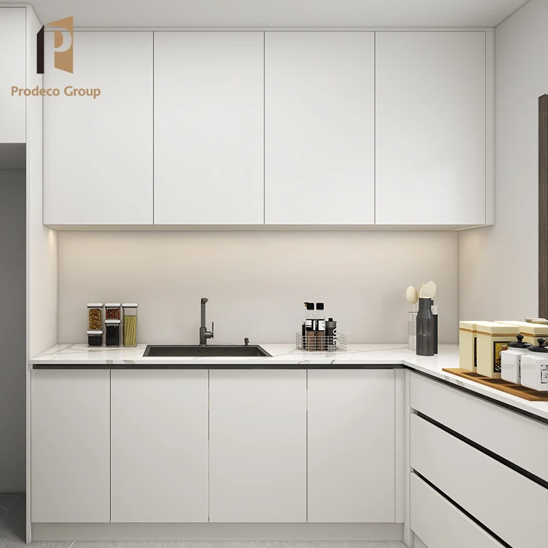 Australia White Laminated Plywood Kitchen Cabinet Furniture Solid Wood Modular Lacquer Modern Kitchen Cabinets Manufacturers