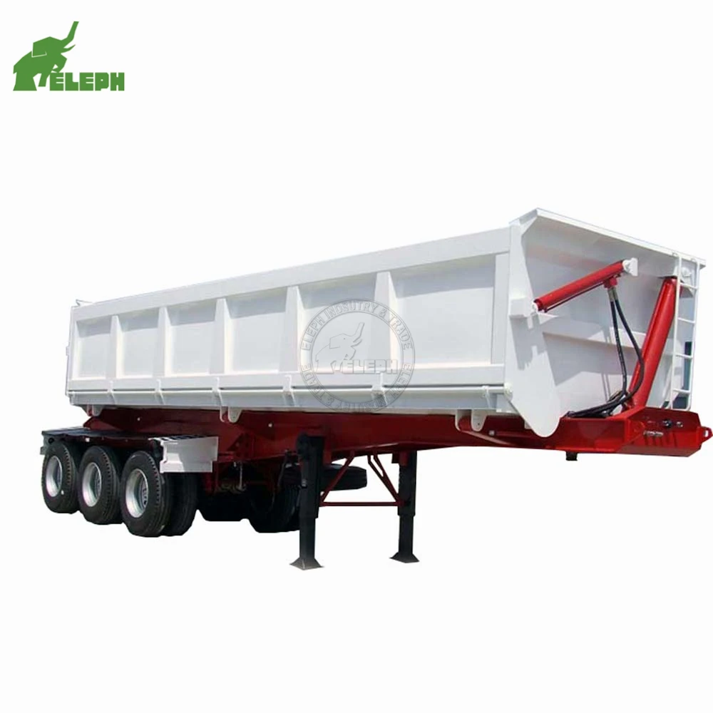 3 Axles 45cbm Coal Stone Dumps Tipping Trailer