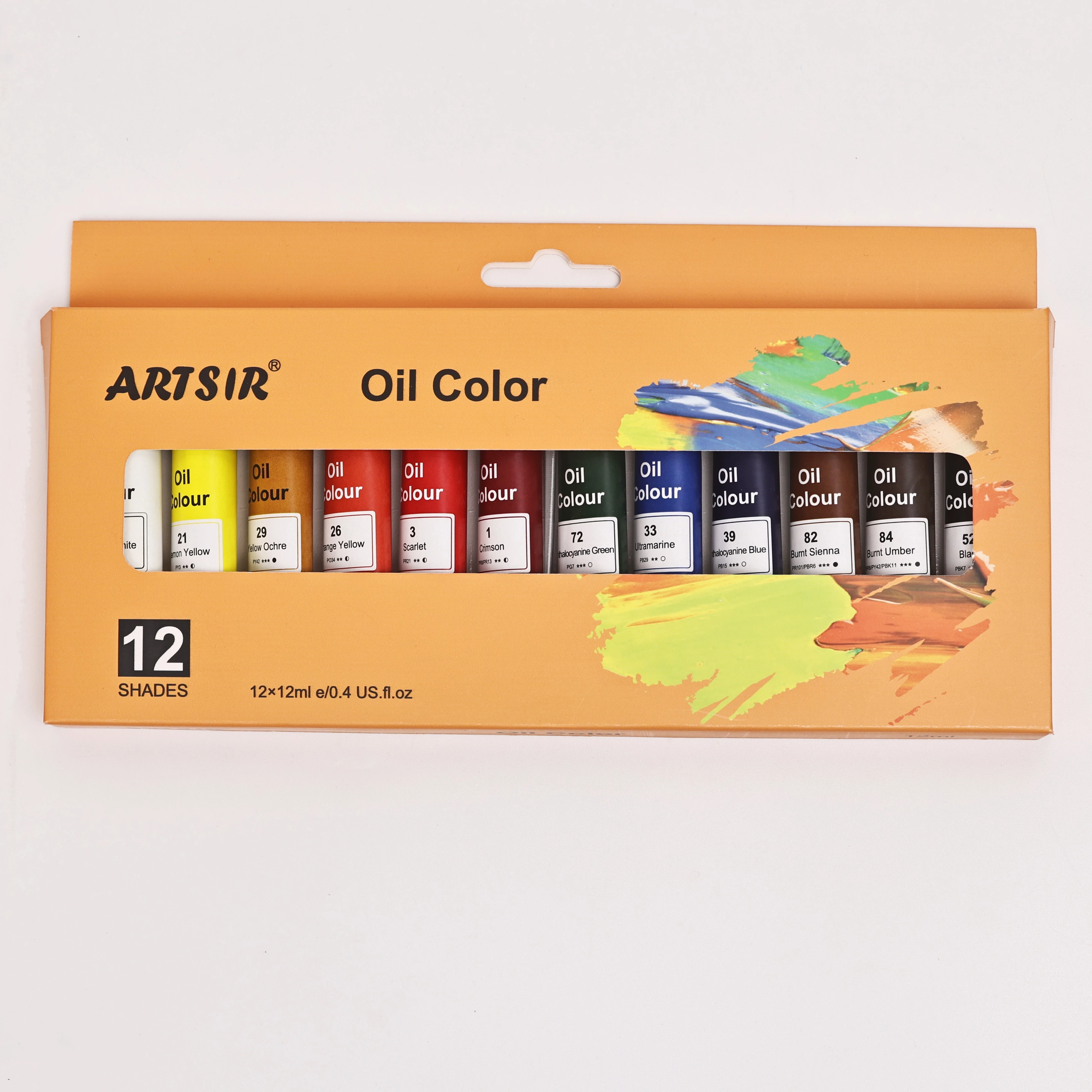 High Quality Artist Painting Professional Quality 12ml Oil Color Paint With 61 Colors