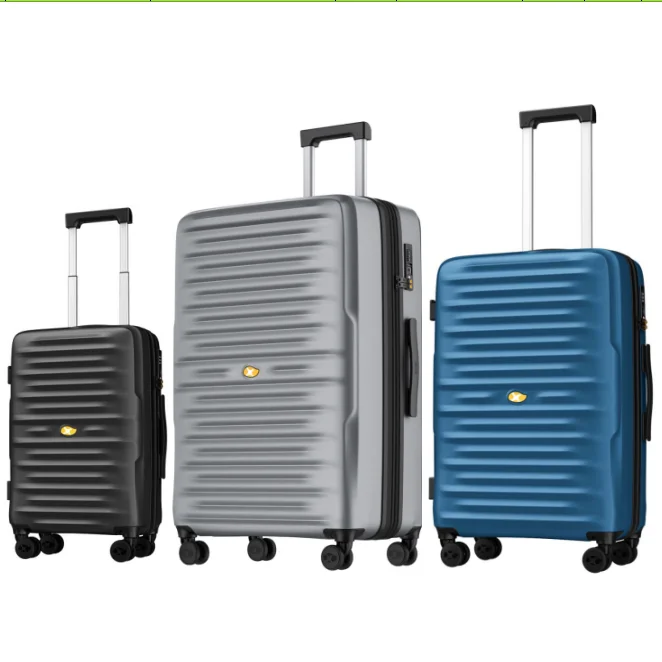 Factory wholesale PC unisex carry-on large capacity luggage with wheels travel suitcase 3 piece trolley luggage set
