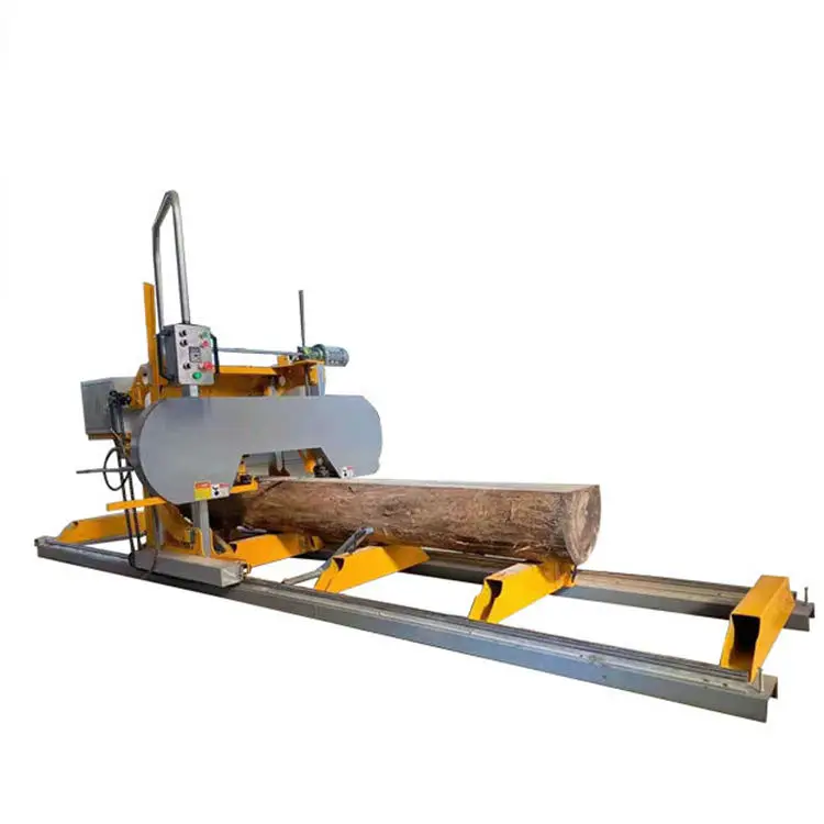JieRui professional saw mill portable sawmill machine wood cutting electric or diesel horizontal band sawmill for sale